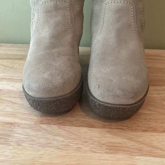 Steve Madden Suede Platform MICKI Tall Boots Knee high Geometric Stitch Detail - Picture 4 of 15
